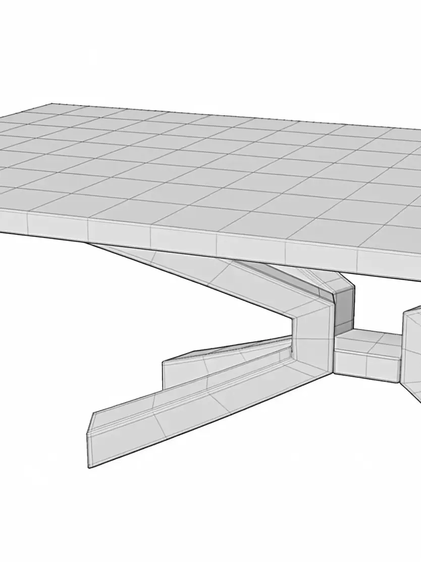 Un comedor construyéndose mueble a mueble en 3D